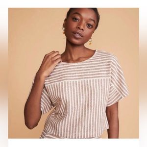 NWT Lou & Grey Striped Crop Top Size S